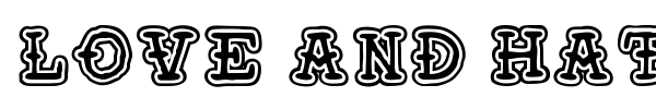 Love and Hate font preview